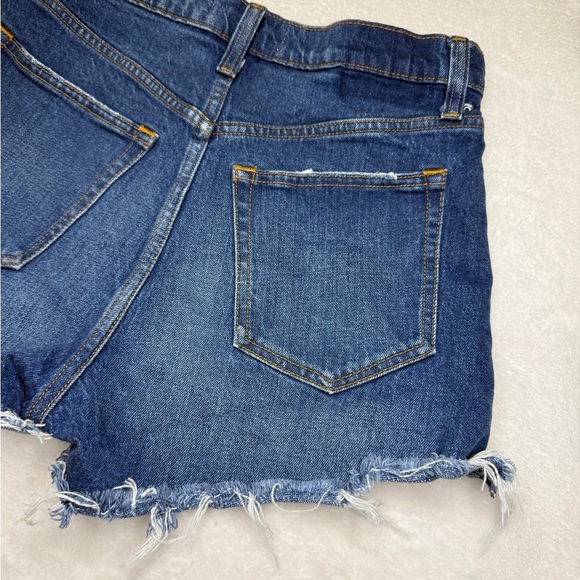 Abercrombie & Fitch size 27 Blue Jean Shorts Distressed High-Waisted - Picture 5 of 6
